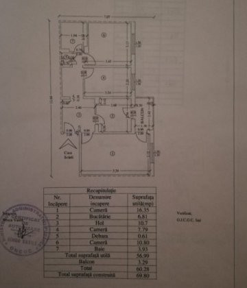 Dacia, apartament 3 camere decomandat, etaj 1