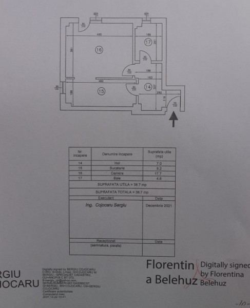 APARTAMENT 1 CAMERA, FINALIZAT, BLOC NOU, MUTARE IMEDIATA, TERASA 30 MP