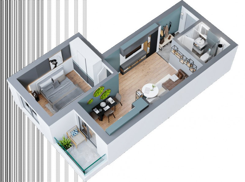 Apartament 2 camere Dacia-Lidl-Octav Bancila bloc nou 