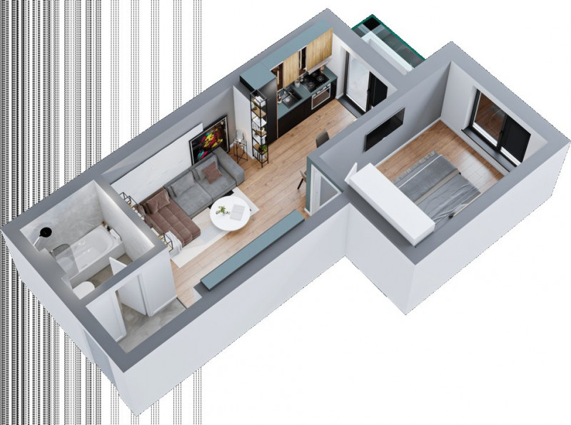 Apartament 2 camere Dacia-Lidl-Octav Bancila bloc nou 