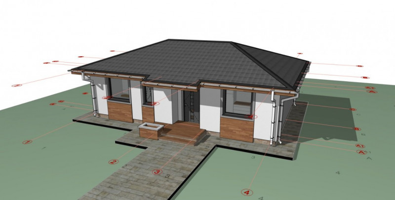 Vila individuala Tomesti, incalzire in pardoseala, 3 camere, 2 bai.