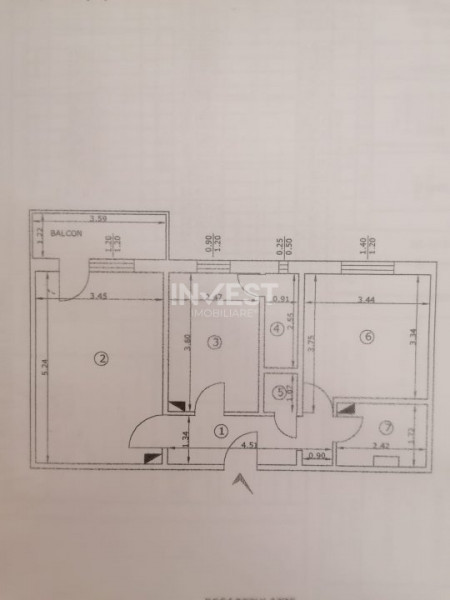Apartament 2 camere Decomandat, 60 mp, et. 2/4