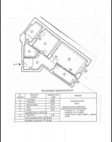 Apartament 2 camere decomandat, etaj2, zona Zimbru-Rond