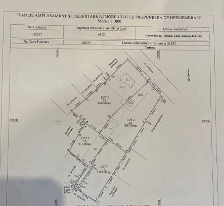 Teren, intravilan 4000 mp, deschidere 50 ml ,toate utilitatile comuna Tutora