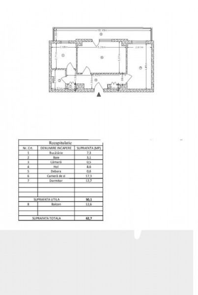 Alexandru cel Bun-2 camere decomandat-etaj 2