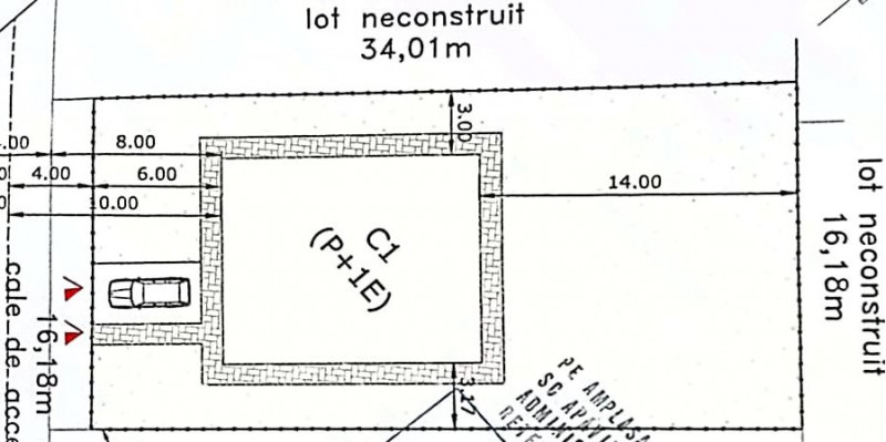 Teren 615 mp, Autorizație P+1E, Valea Adancă