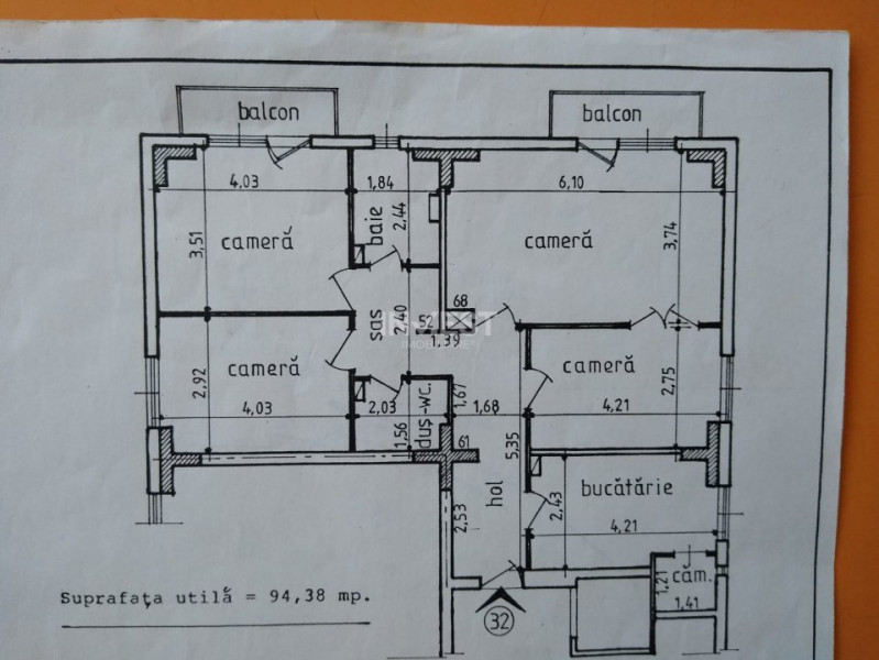 Apartament 4 camere decomandat, etaj intermediar,  Selgros