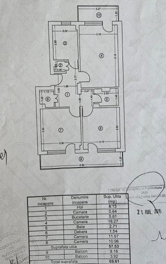 Apartament 3 camere decomandat - etaj 2 - Bulevardul Socola 