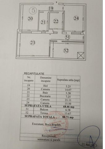 Ap 3 camere, decomandat,  bloc nou, 2 locuri de parcare,  CUG 