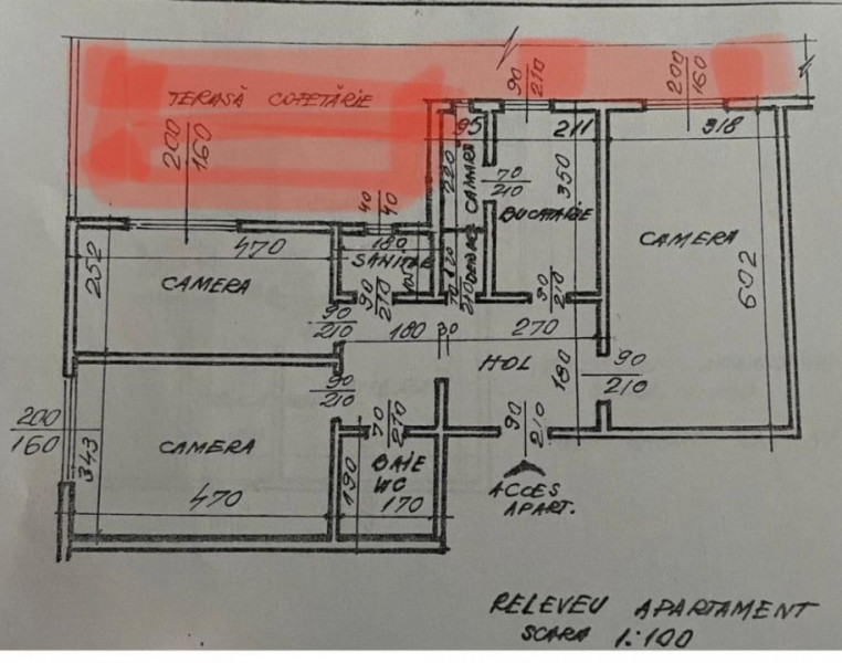 Apartament 3 camere spatios cu terasa zona Moara de foc, Iasi 