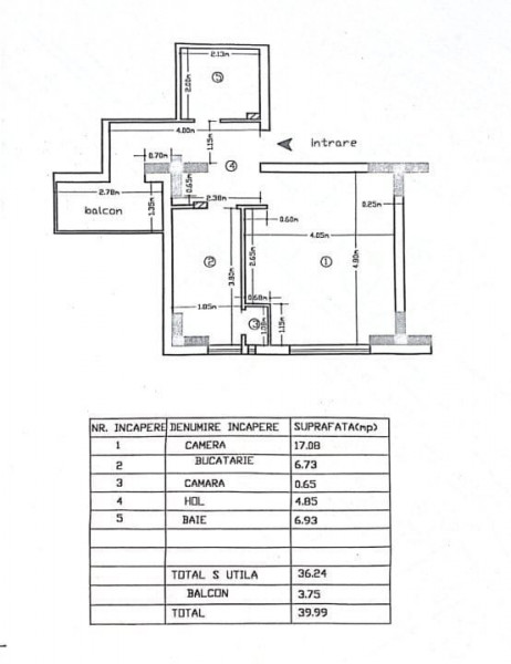 Apartament 1 camera, decomandat, zona Gara- McDonalds, Iasi