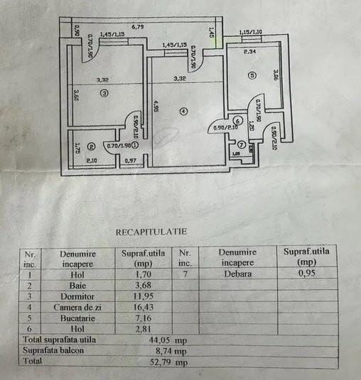 Apartament 2 camere - Podu Roș - 55.000 euro 