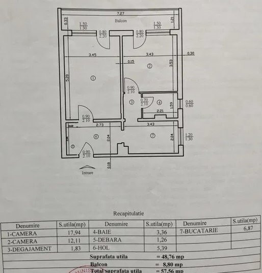 Apartament 2 camere decomandat - Podu Roș, Restaurant Cotnari 