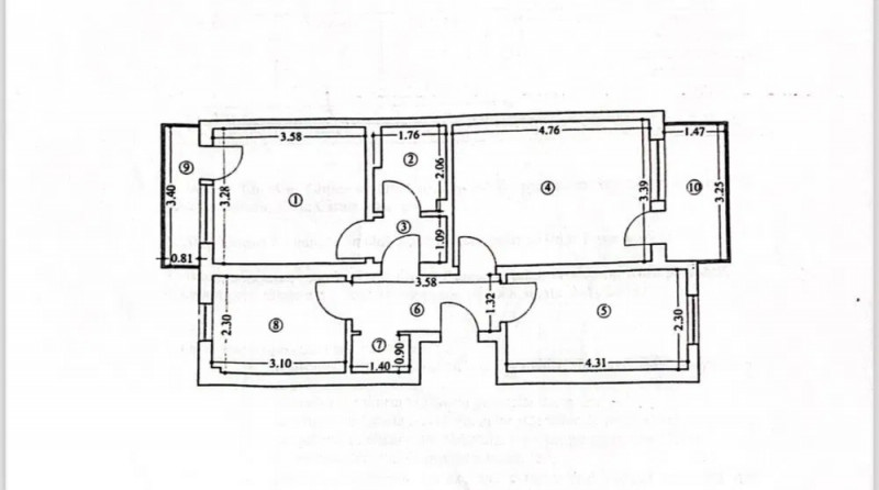 Apartament 3 camere decomandat - Podu Roș 