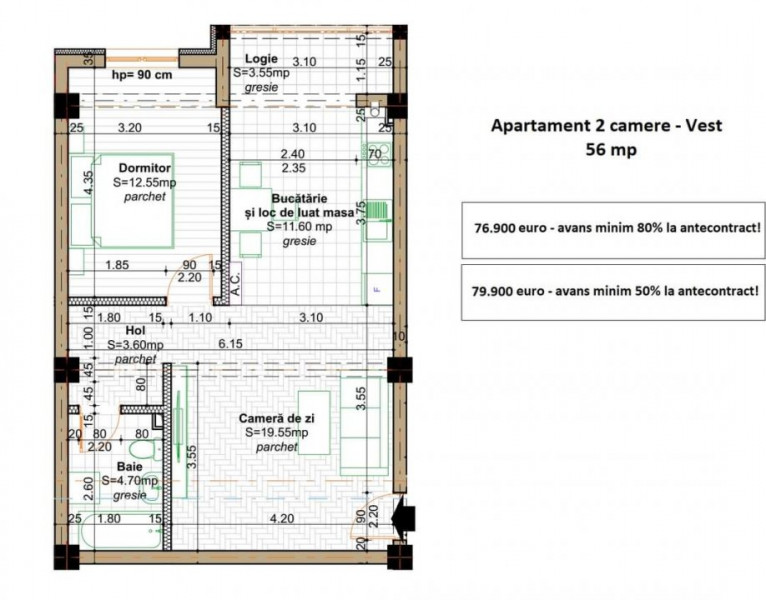 COMISION 0% ! 2 CAMERE BLOC NOU 