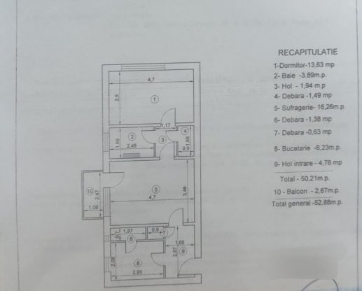 APARTAMENT 2 CAMERE - ETAJUL 3 - PODU ROȘ, PALAS CAMPUS 