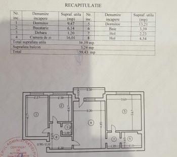 Apartament 3 camere - etajul 3 - Cantemir, Podu Roș 