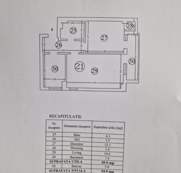 DECOMANDAT 2 CAMERE MOBILAT BLOC NOU