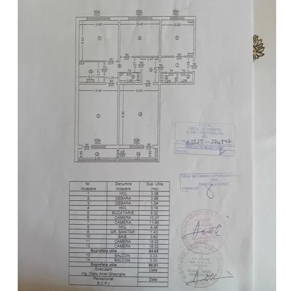 Alexandru - Apartament 4 camere,2 bai, 2 balcoane- 90mp