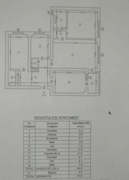 Apartament 4 camere - etajul 3 - Podu Roș, Liceul Racoviță