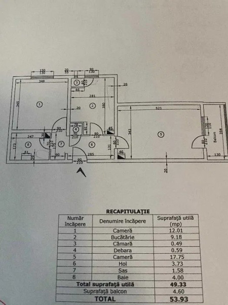 Apartament 2 camere-Tatarasi-Oancea-etaj 1