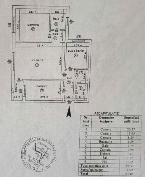 Apartament 3 camere - etaj 2 - bloc fără risc - Podu Roș 