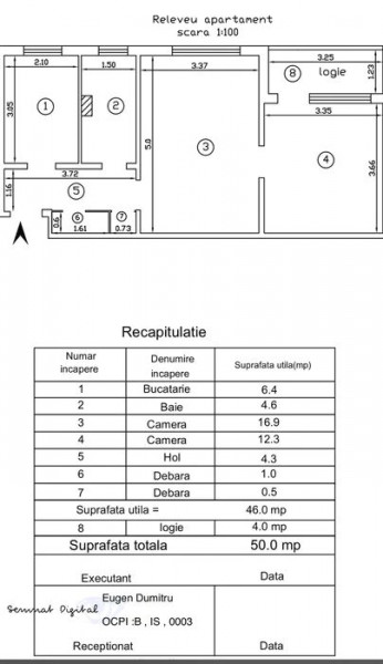 Apartament 2 camere - Podu Roș - bloc fără risc 