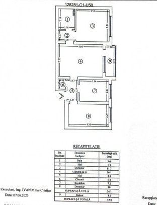 Apartament 3 camere-Tatarasi-etaj 1