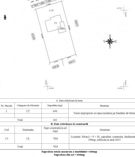 Casa individuala cu beci, 3 bai, 644mp teren. zona Popas Pacurari