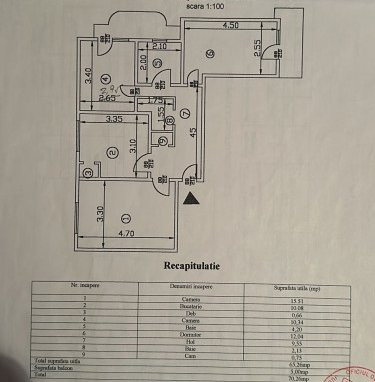 Moara de foc-Apartament 3 camere decomandat