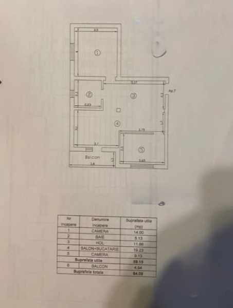 3 CAMERE MOBILAT UTILAT POPAS PACURARI