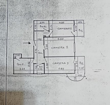 Apartament 3 camere, etajul 1, Gara- Fostul Billa