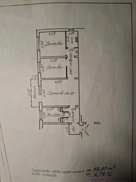 Zimbru- Apartament 3 camere, etaj 2 -89.000 euro 