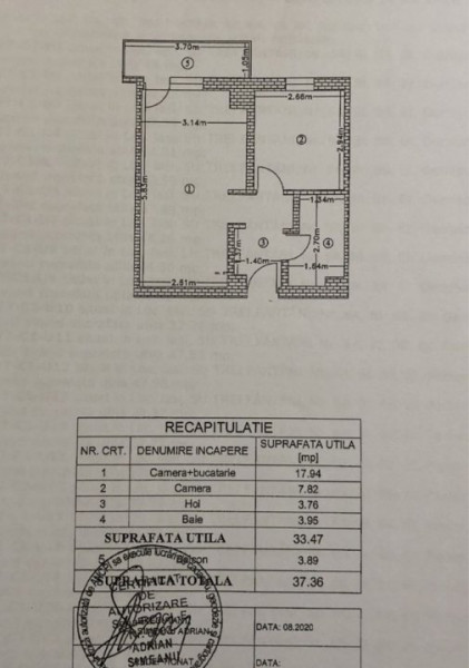 *Apartament 2 camere + loc de parcare inclus*