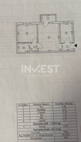 Apartament 2 camere - bloc fără risc - Baza 3