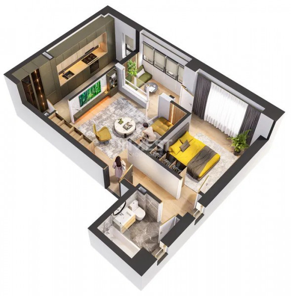 APARTAMENT CU 2 CAMERE , DECOMANDAT 56MP , LIDL GALATA
