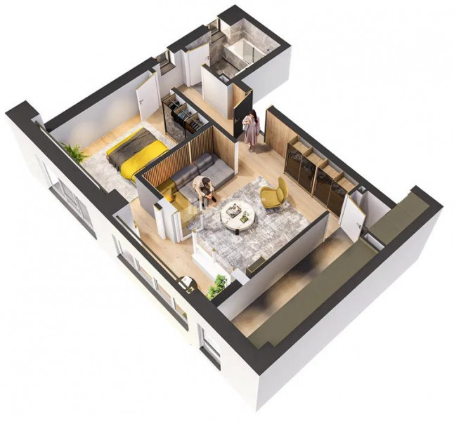 APARTAMENT CU 2 CAMERE , DECOMANDAT 56MP , LIDL GALATA