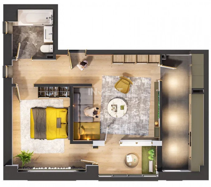 APARTAMENT CU 2 CAMERE , DECOMANDAT 56MP , LIDL GALATA