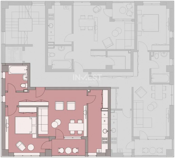 APARTAMENT CU 2 CAMERE , DECOMANDAT 56MP , LIDL GALATA