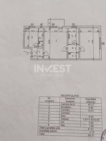 Apartament 2 camere - etajul 2 - Podu Roș