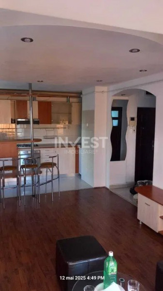 Apartament 1 Cameră Open Space, 43 mp, Mobilat și Utilat, Bloc Nou, Etaj 5/8