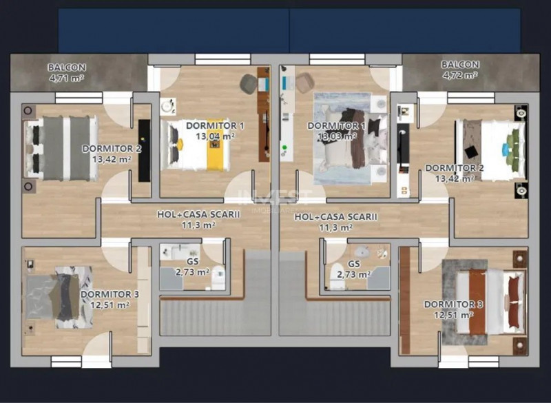 Duplex cu 4 camere in Valea Adanca