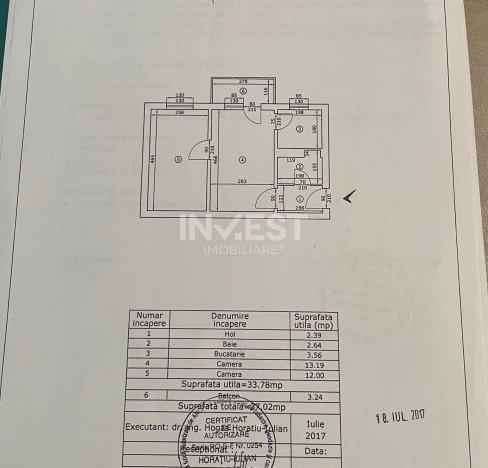 Apartament 2 camere-Tatarasi-Piata Chirila-bloc fara risc