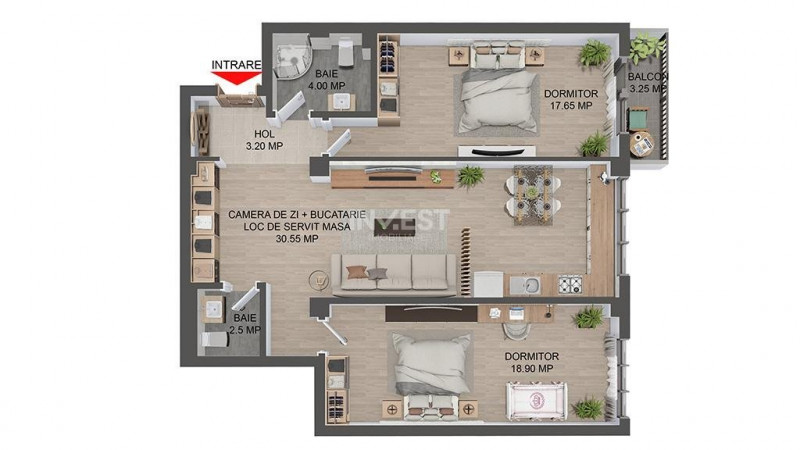 Finalizat: Apartament 3 Camere, 80mp Bloc Nou