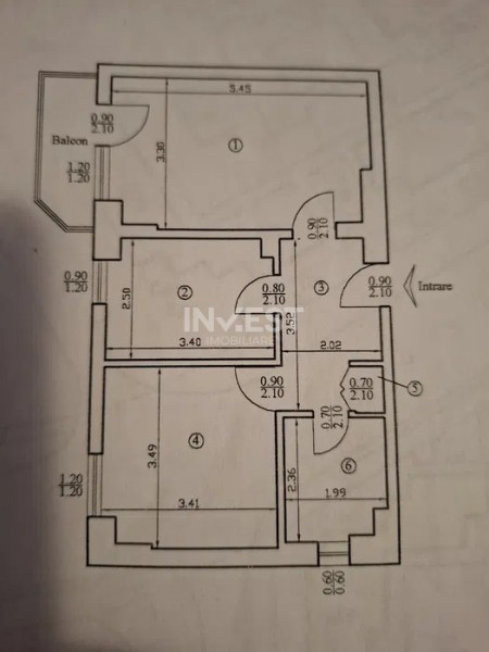 Apartament de vanzare, 2 camere decomandat – Zona Kaufland Păcurari