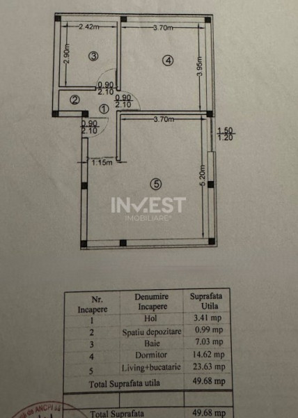 2 CAMERE MOBILAT+UTILAT PACURARI-REDIU