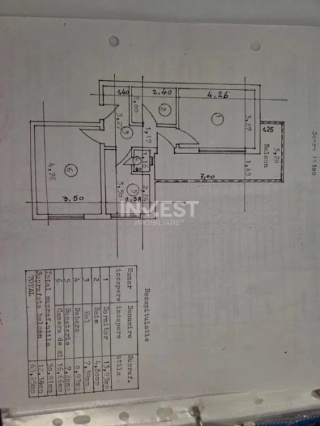 Apartament de 2 camere de vanzare in zona Dacia - 63MP 
