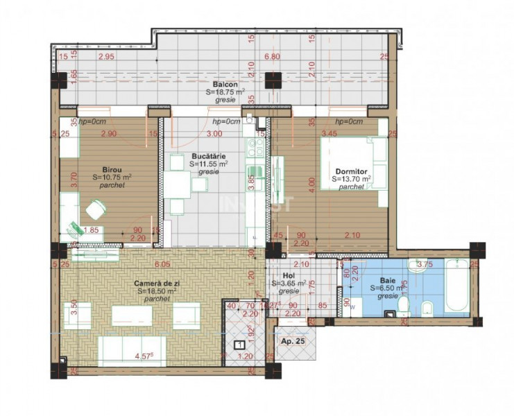 3 CAMERE CU TERASA 19MP TIP PENTHOUSE POPAS PACURARI