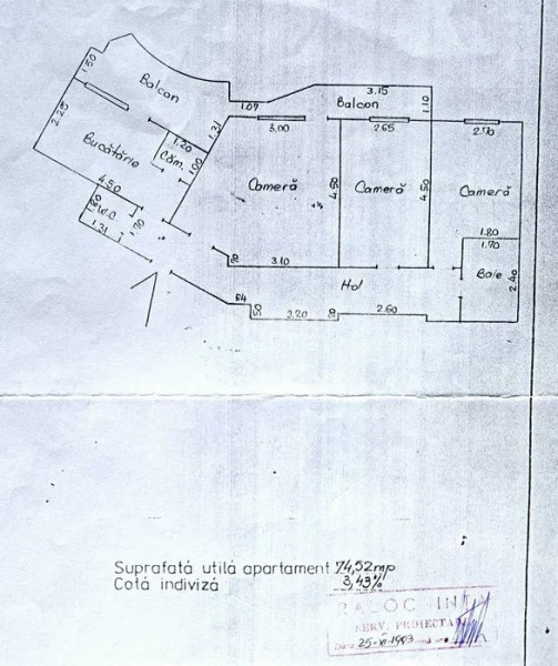 Rar pe piata! Apartament de vanzare, 3 camere si 2 bai, zona Gara, Iasi