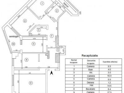 Apartament cu 4 camere de vanzare in Dacia 